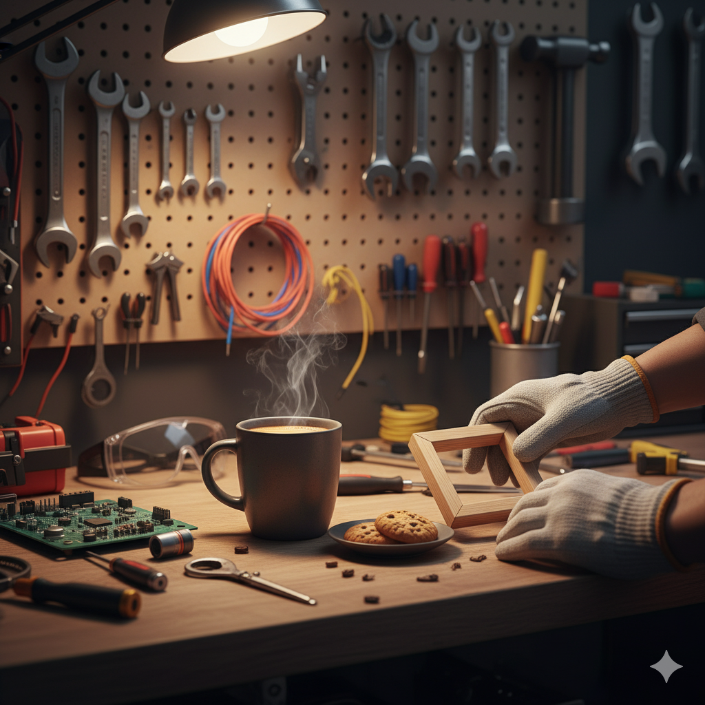 تصویر استراحت در کارگاه